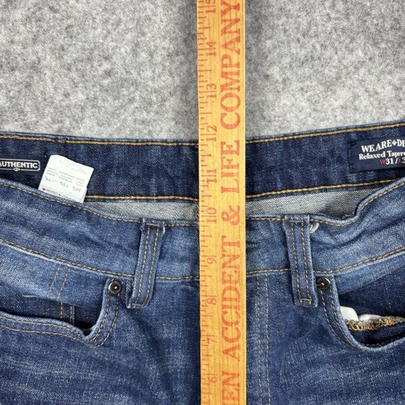 Buffalo David Bitton Relaxed Tapered / Ben Denim Blue Jeans Mens 31x34 - Picture 4 of 9